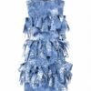 Tahlia Tier Dress (Blue & White)