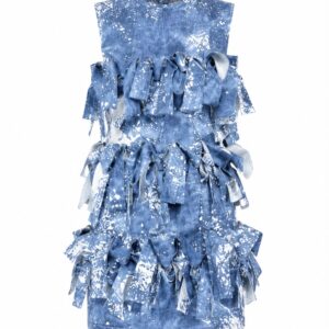 Tahlia Tier Dress (Blue & White)